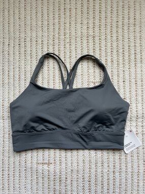 Lululemon Energy Longline Bra Size 12 Solar Grey (SOGY) NWT